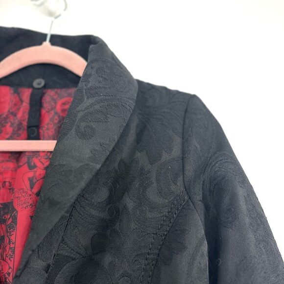 Desigual Black Brocade Blazer - Picture 3 of 15